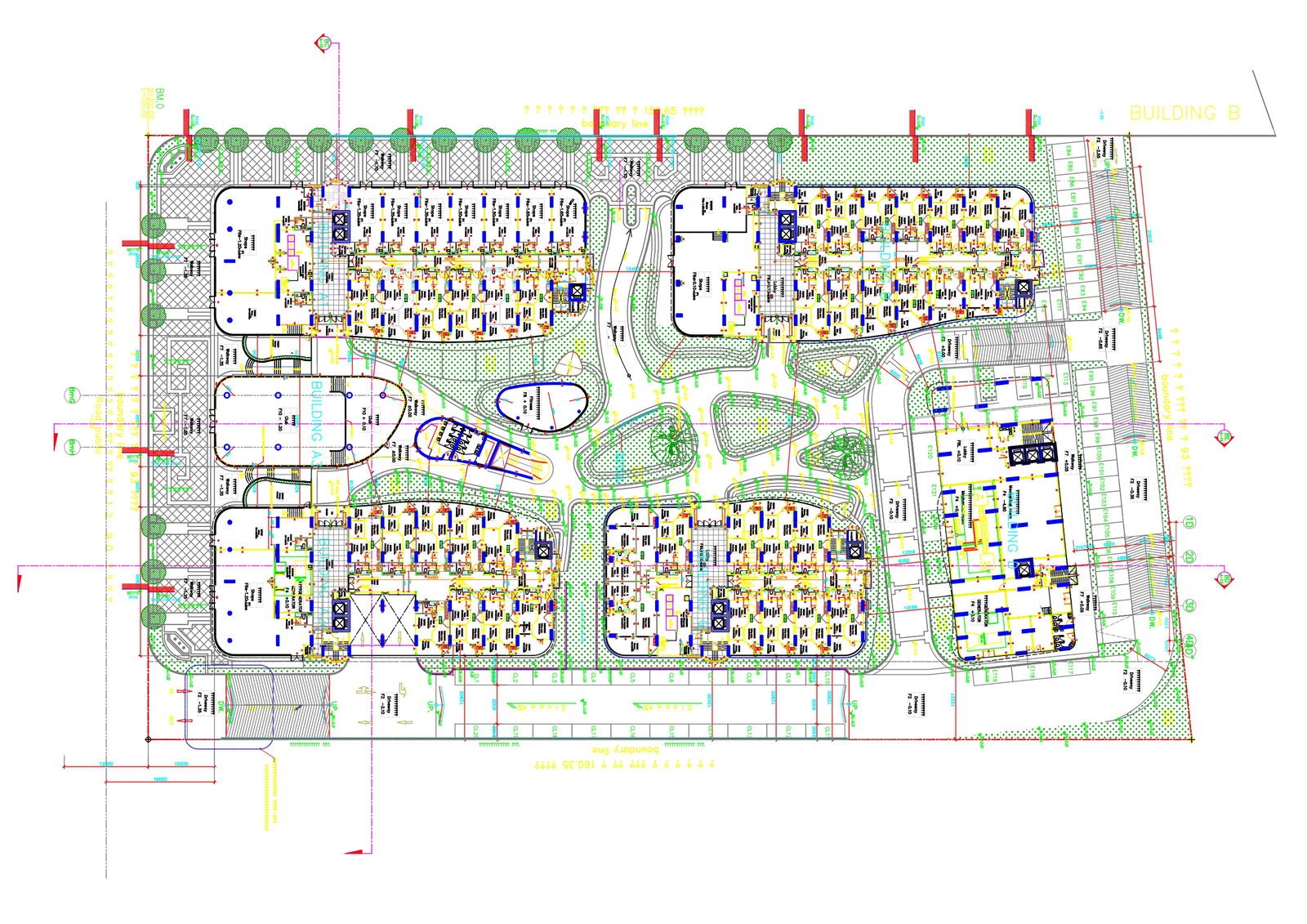 Landscape planing detail for residential plot DWG autoCAD drawing