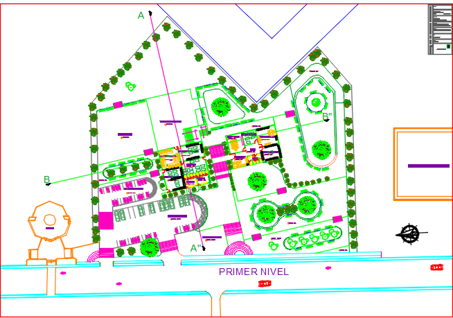 Landscaping commercial plan detail dwg file
