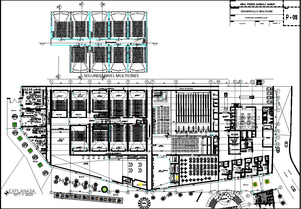 Landscaping commercial working plan detail dwg file