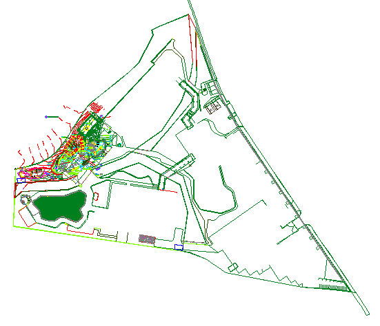 Landscaping details of adventure point sports center dwg file