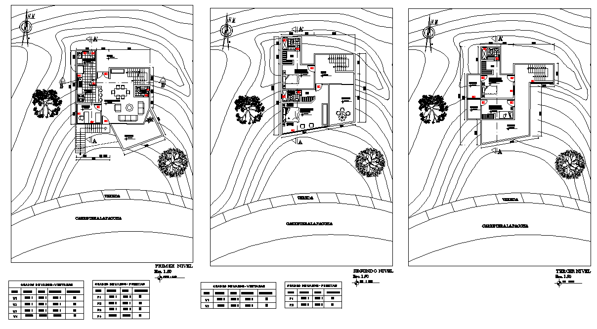 Landscaping home plan dwg file