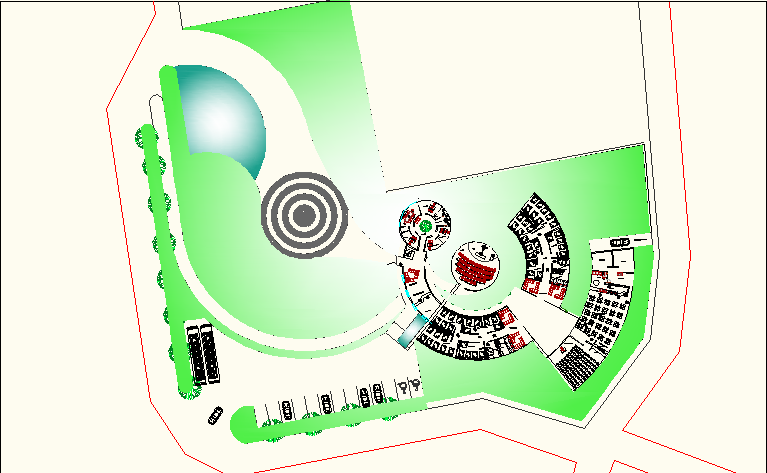 Landscaping layout commercial plan detail dwg file,