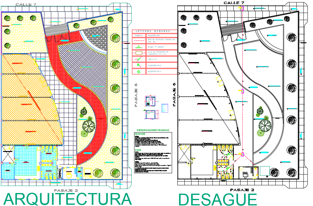 Landscaping layout commercial plan detail dwg file