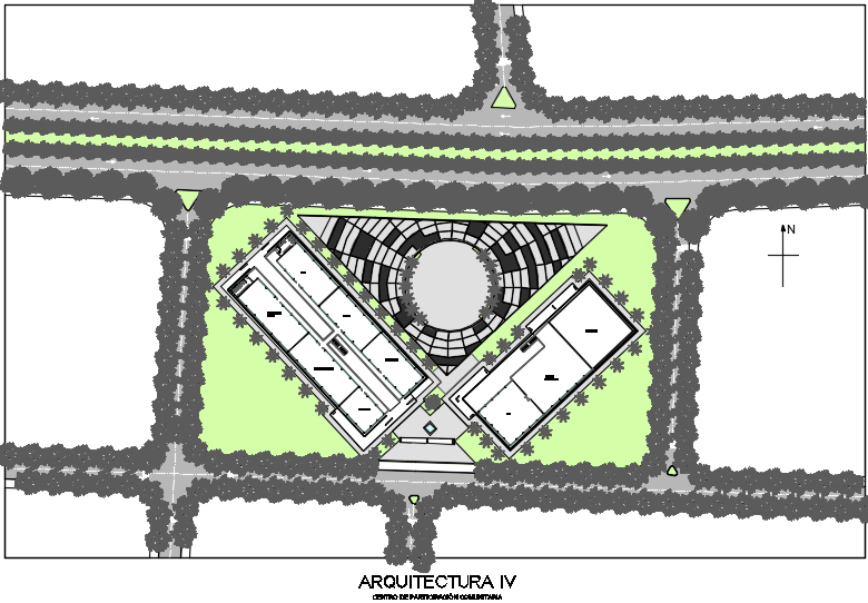 Landscaping layout commercial plan detail dwg file