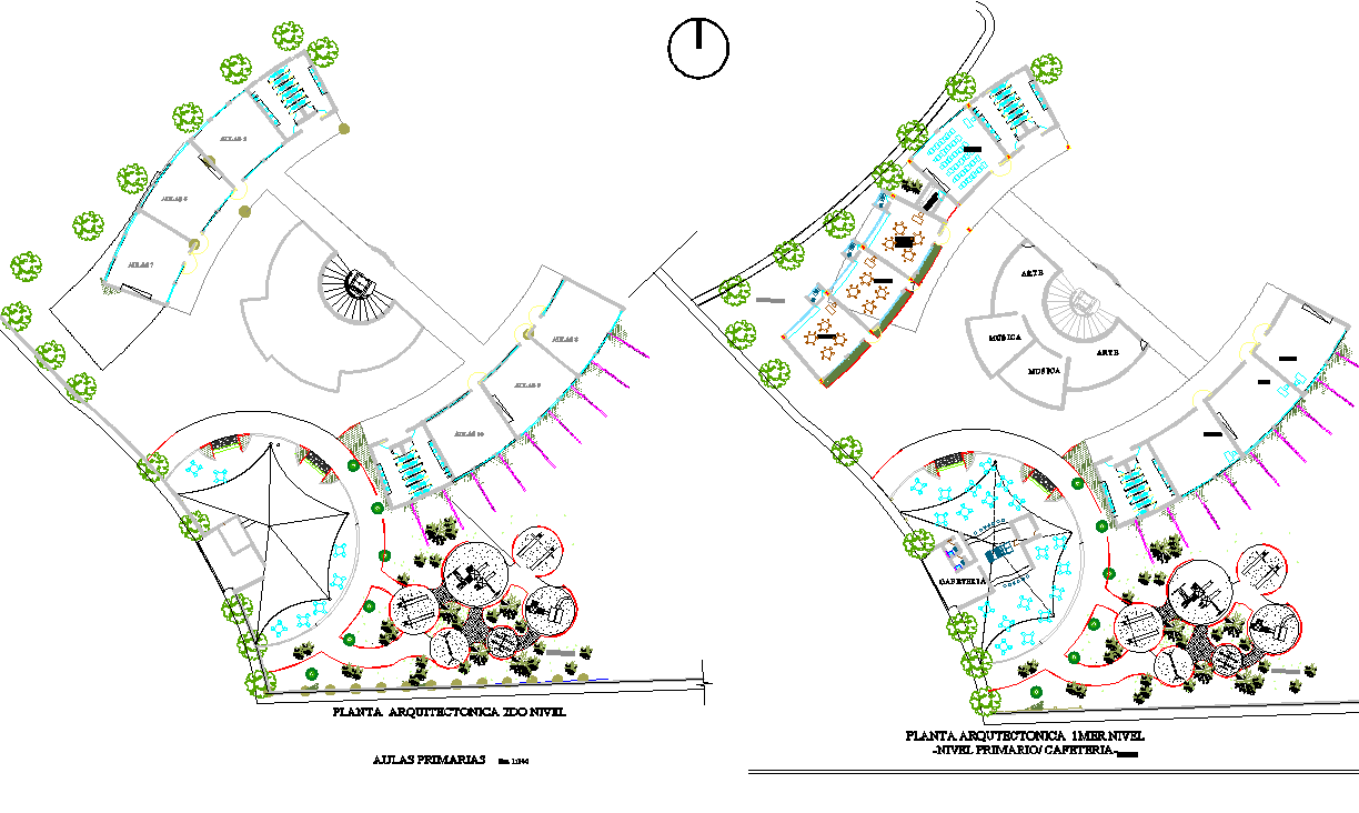 Landscaping layout detail dwg file