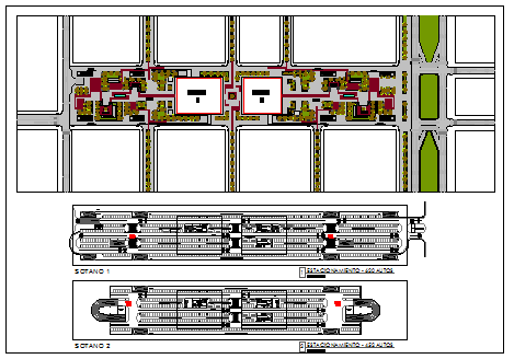 Landscaping layout of financial center design drawing