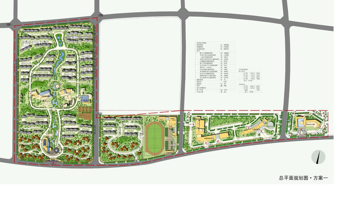Landscaping structure and site plan details of residential colony psd file