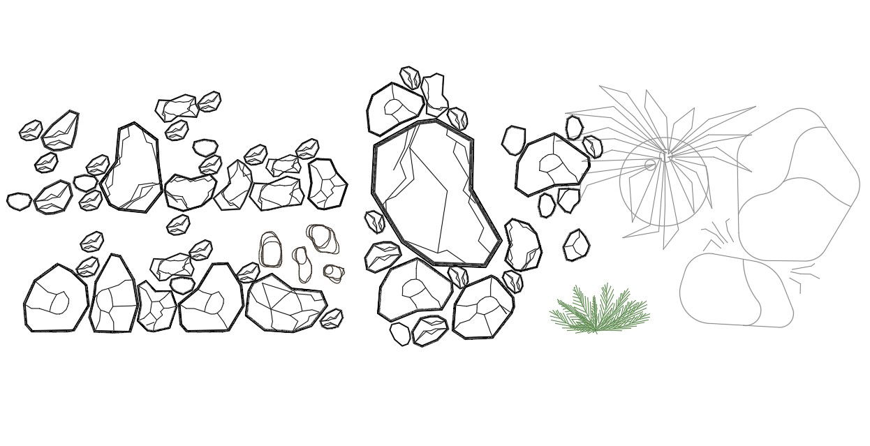 Landscaping With Stone CAD Blocks Design