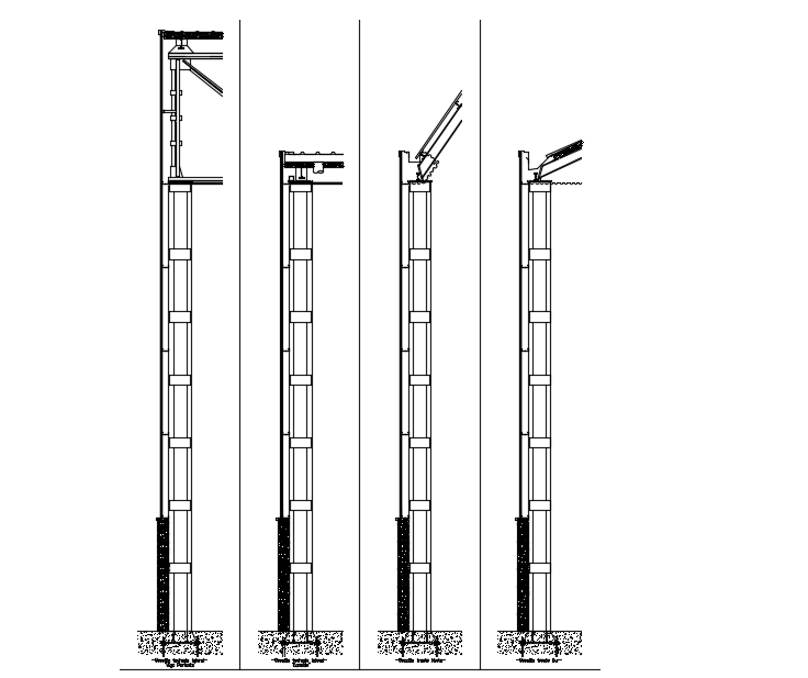 Lateral section of industrial metallic save