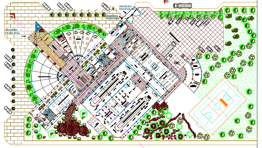 Lather Processing Industrial Plant Elevation and Section Plan dwg file