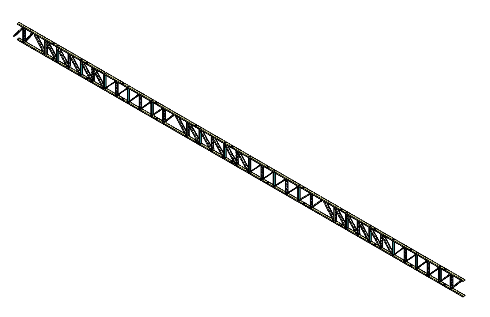 Lattice girder plan detail dwg file.