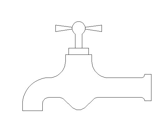 Laundry faucet details dwg file