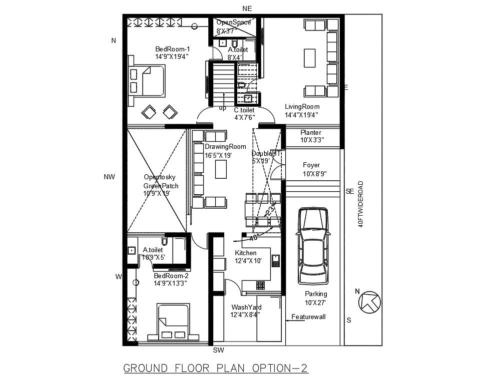 Lavish House Building Plan AutoCAD Drawing Free Download