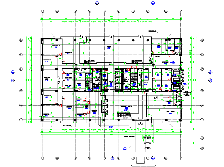 Lay-out Building detail in DWG file