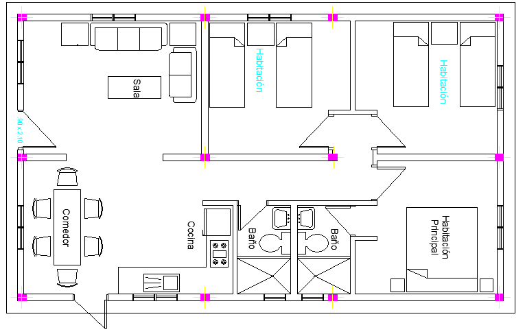 Layout Plan of Housing Project dwg file