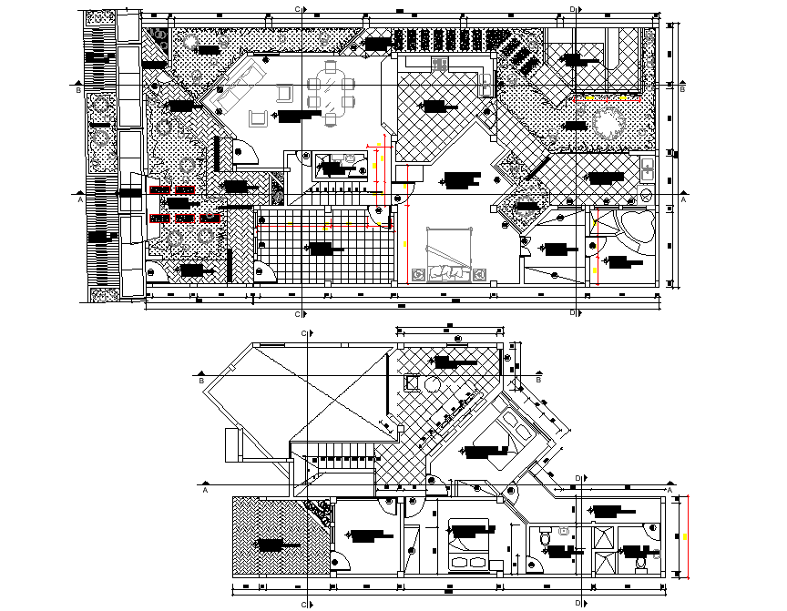 Layout Single family house layout file