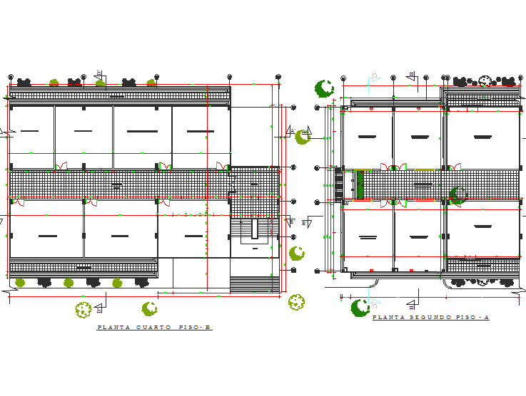 Layout commercial plan detail dwg file