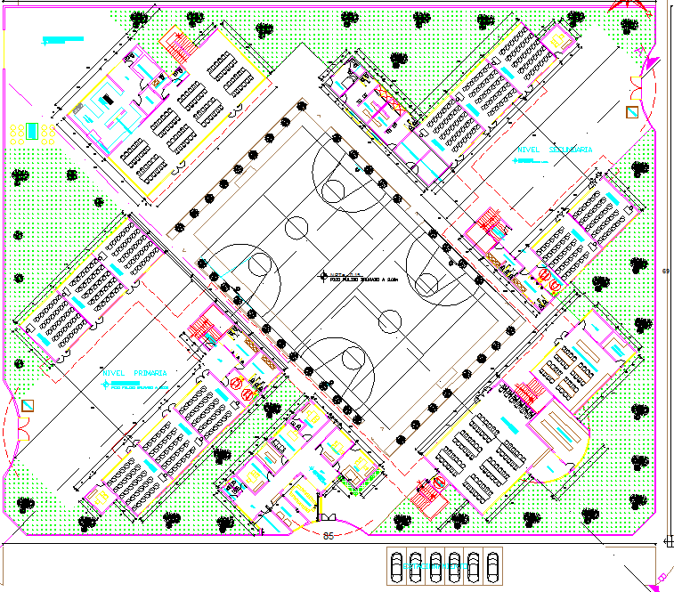 Layout commercial plan detail dwg file