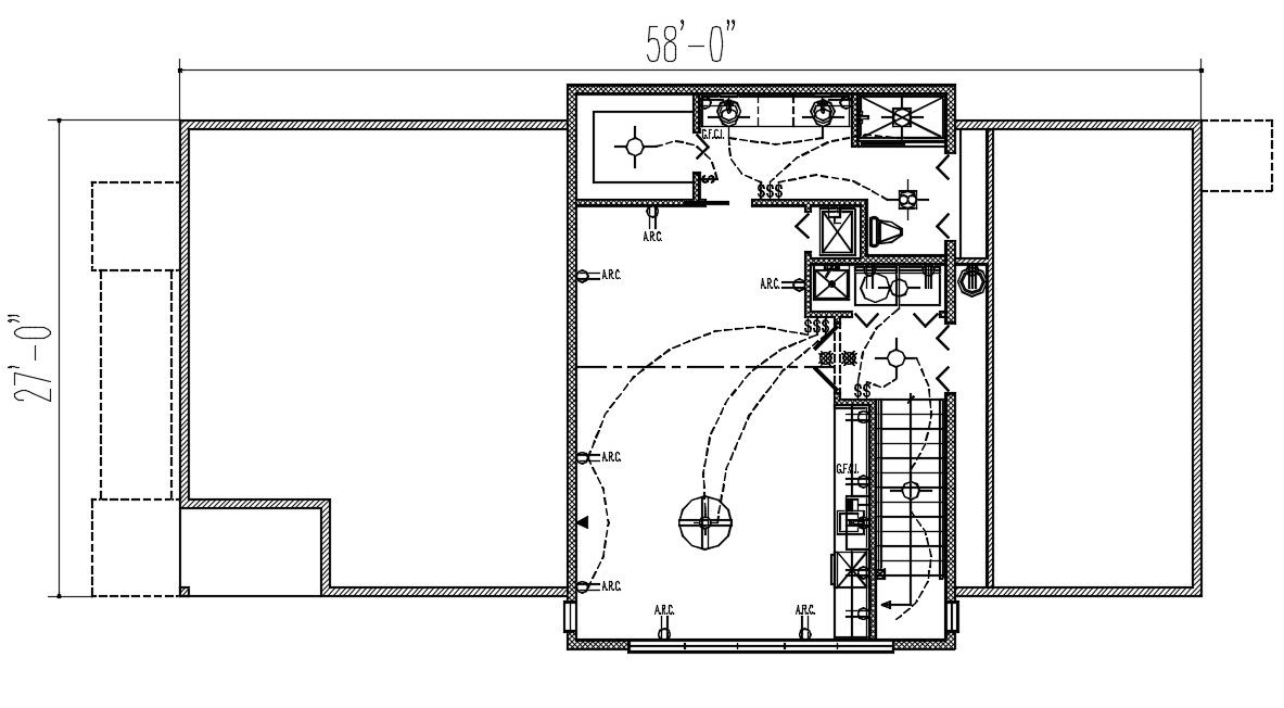 Layout electrical plan in AutoCAD