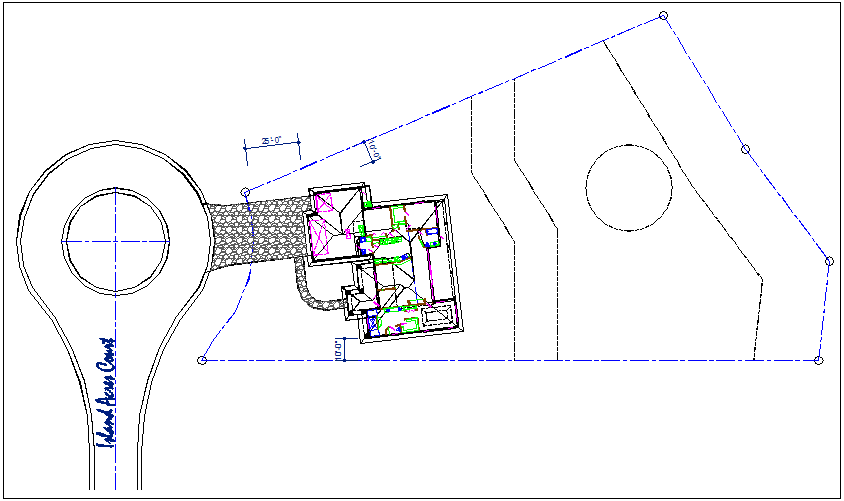 Layout plan detail of the plot area land spacing garden area dwg files