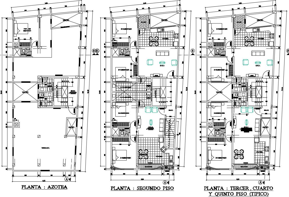 Layout plan of 2d cad-house in autocad