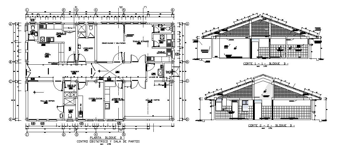Layout plan of Clinic with autocad detail dwg file
