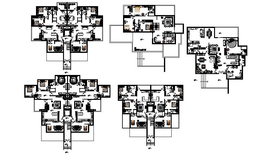 House Furniture Layout In AutoCAD File