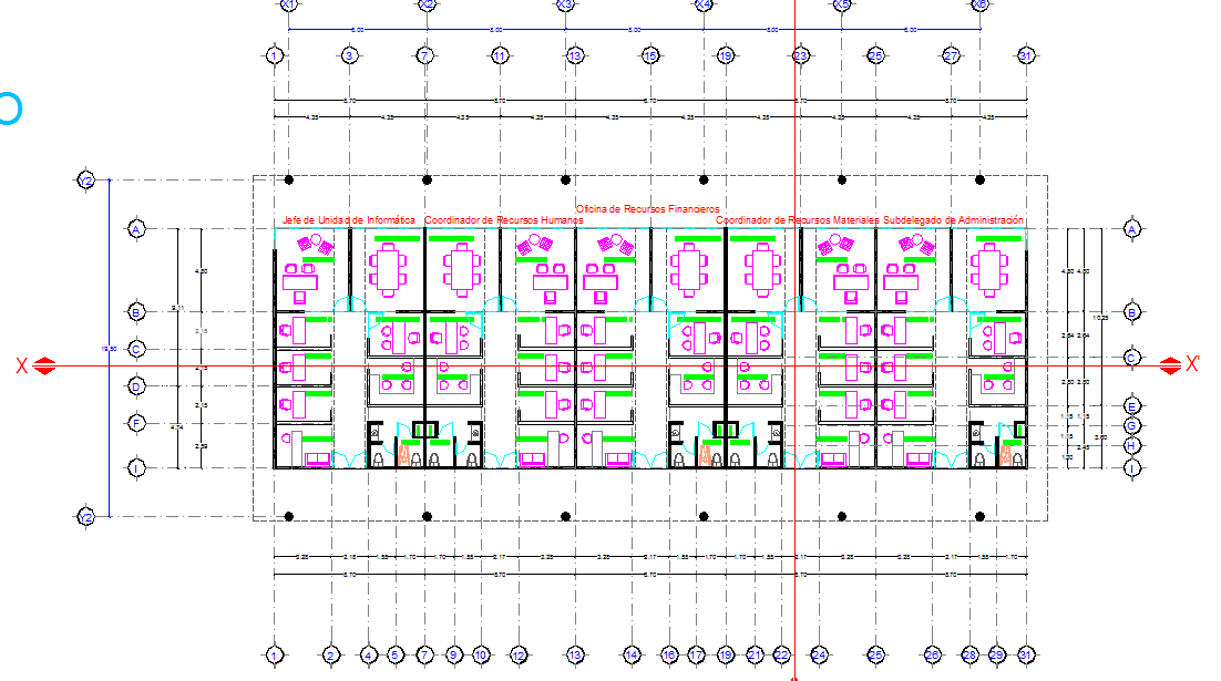 Layout plan of a office dwg file