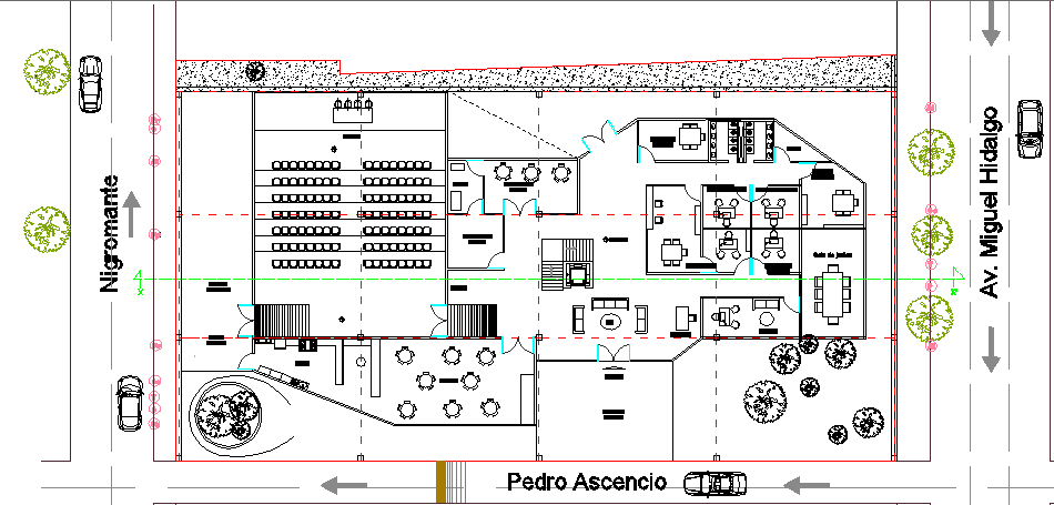 Layout plan of a office dwg file