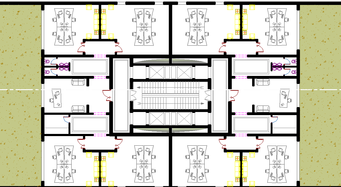 Layout plan of a office dwg file
