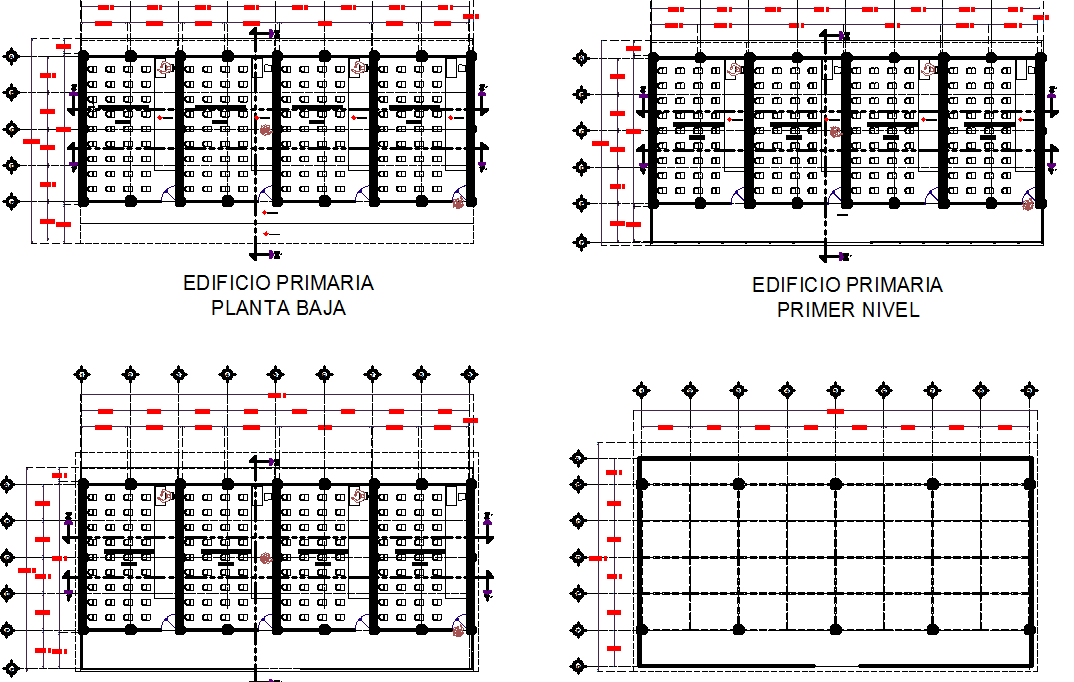Layout plan of a school dwg file