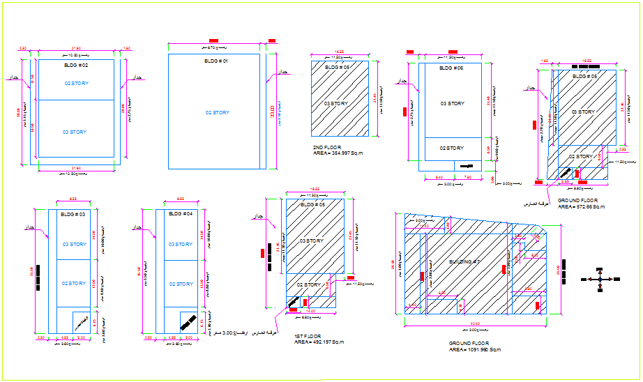 Layout plan of final demolishing plan of office view dwg file