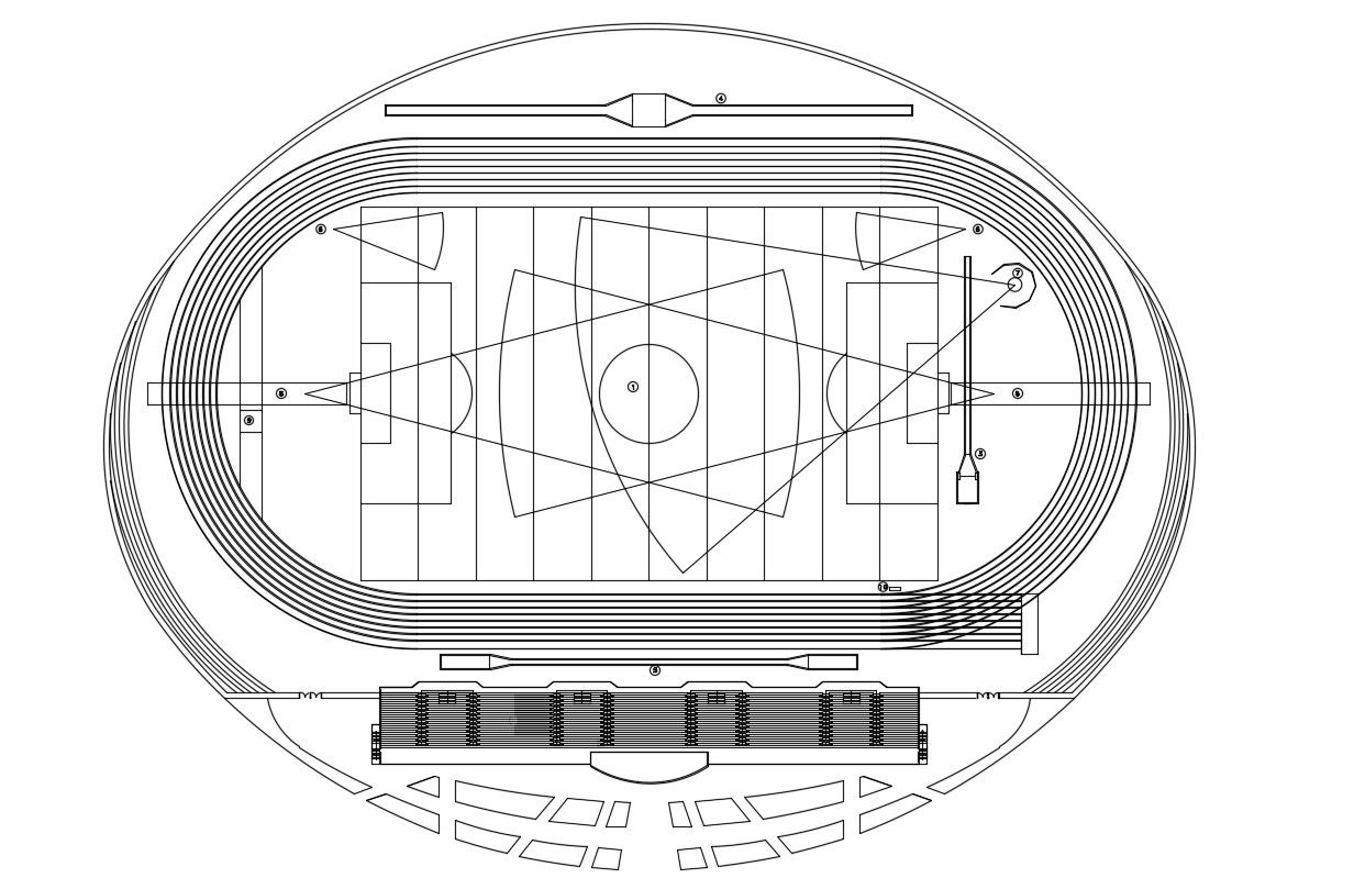 Layout plan of sports playground 2d view dwg autocad software file
