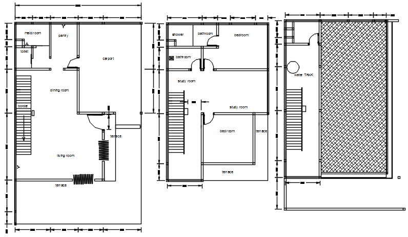 Small Home Plan In AutoCAD File