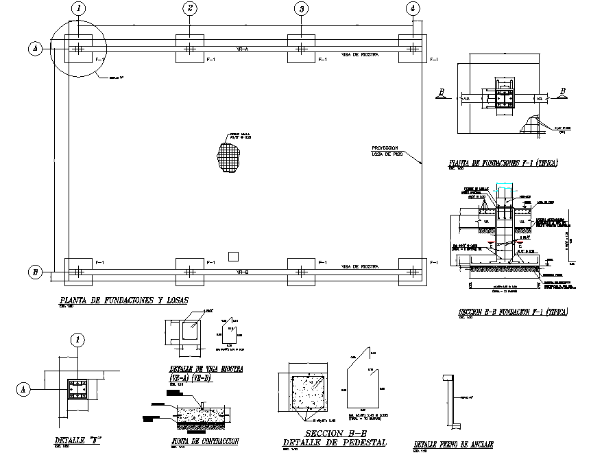 Layout plan with sectional detail