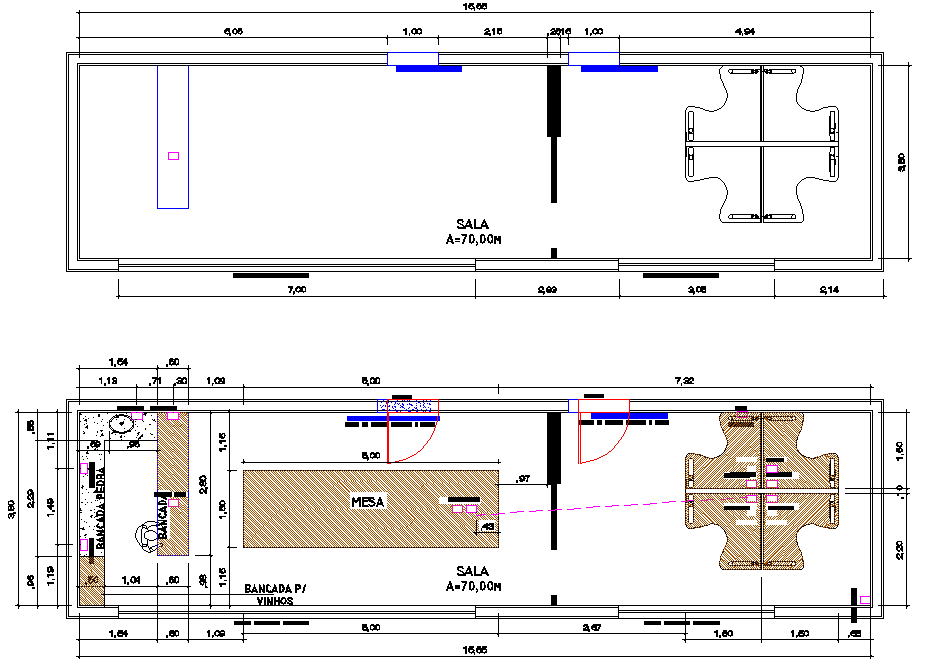 Layout planning detail dwg file