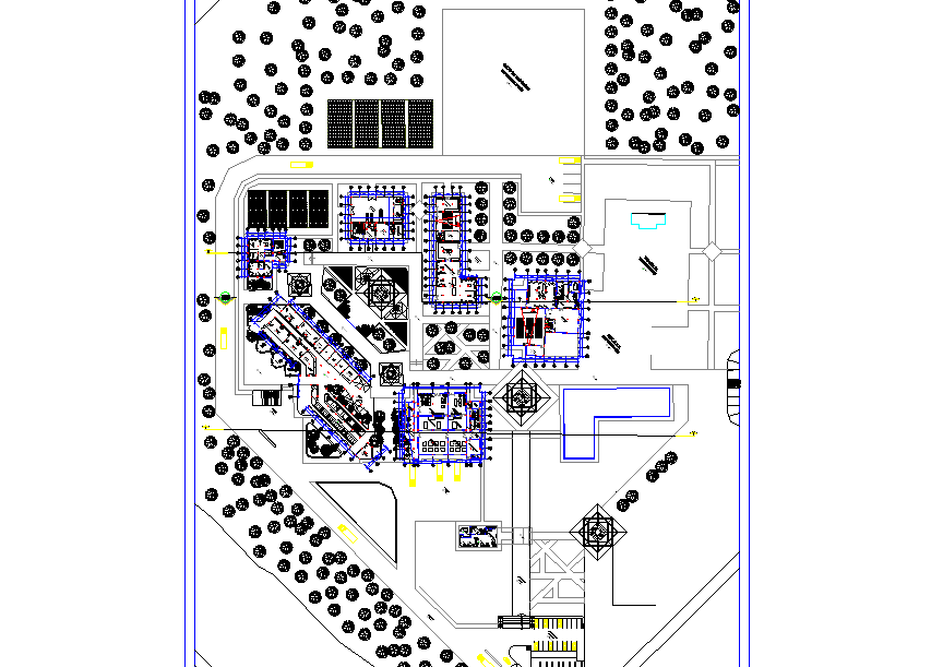 Layout plot Technological innovation center plan detail