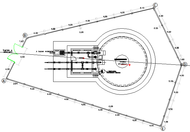 Layout reservoir detail dwg file
