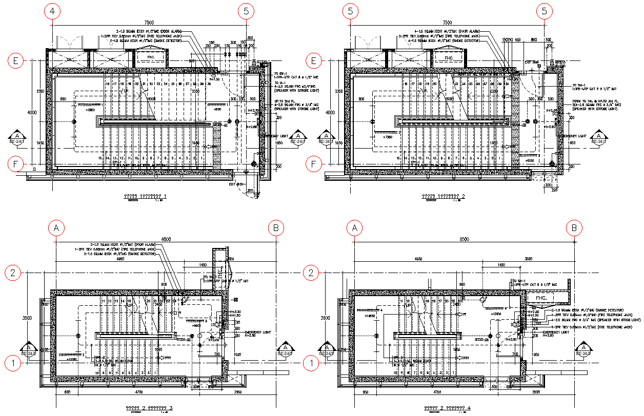 Layout Plan of Emergency Alarm Systetm for Fire Telephone Smoke Detail DWG AutoCAD file  