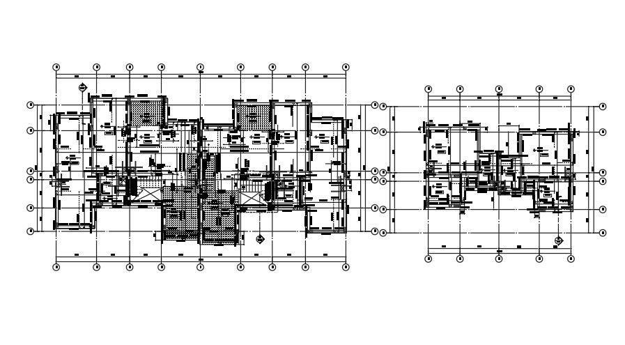 Layout and beam detail of residential building