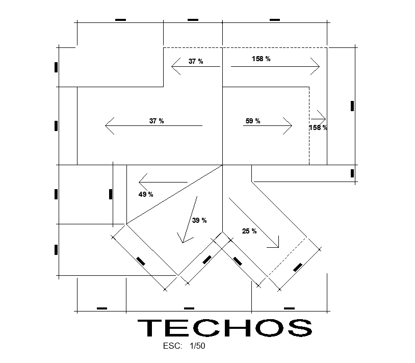 Layout of 13x7m house plan is given in this AutoCAD DWG drawing file. Download now.