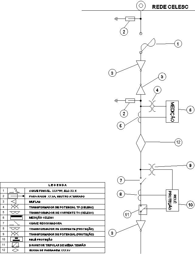 Layout of celesc network with detailing