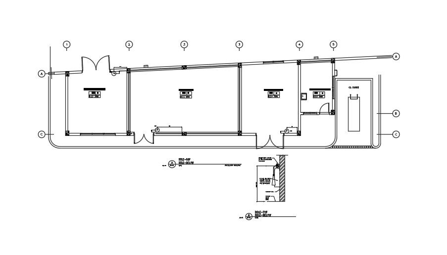 Layout of site office and detail