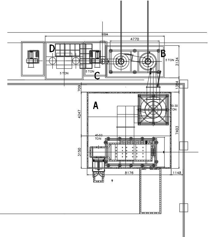 Layout plan of secondary chamber in detail AutoCAD 2D drawing, CAD file, dwg file