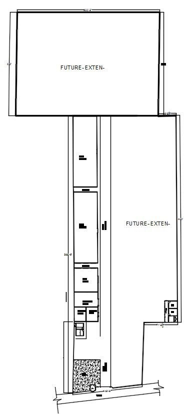Layout plan of the industrial area in AutoCAD 2D drawing, CAD file, dwg file