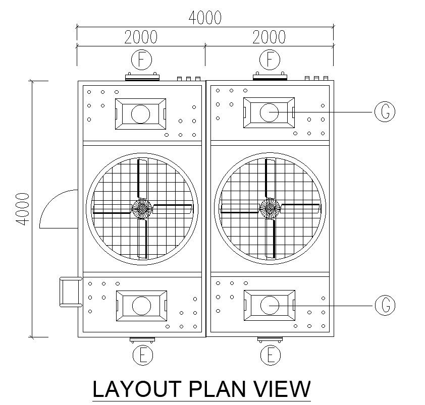 Layout plan of water sump in detail AutoCAD 2D drawing, dwg file, CAD file