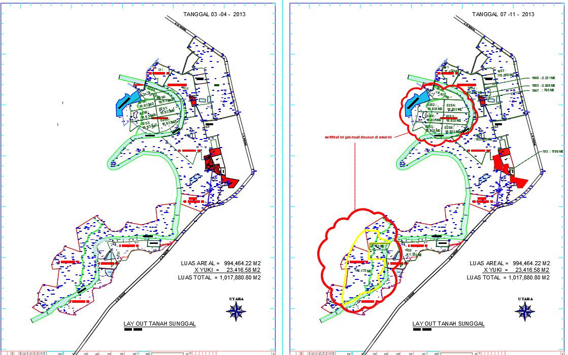 Lay out sunggal land architecture drawing