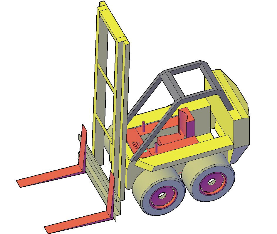 Learn How To Make 3d Cad Drawing Isometric Forklift Vector Storage Equipment Autocad File