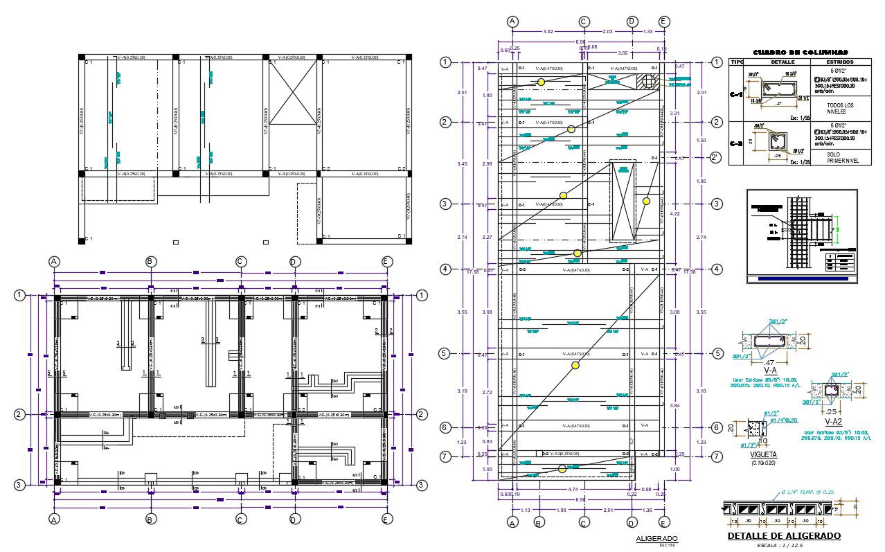 Learn How To Make Column And Beam Layout Plan Free AutoCAD File 