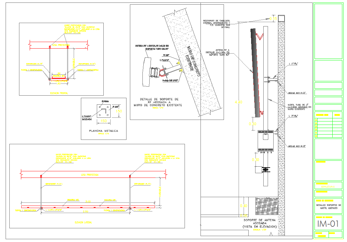 Led tv unit wall stand detail in cad files